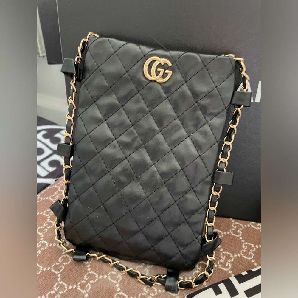 ✨Trendy Quilted Soft Leather Look Phone Crossbody Bag✨NEW W/dust bag - Picture 6 of 9